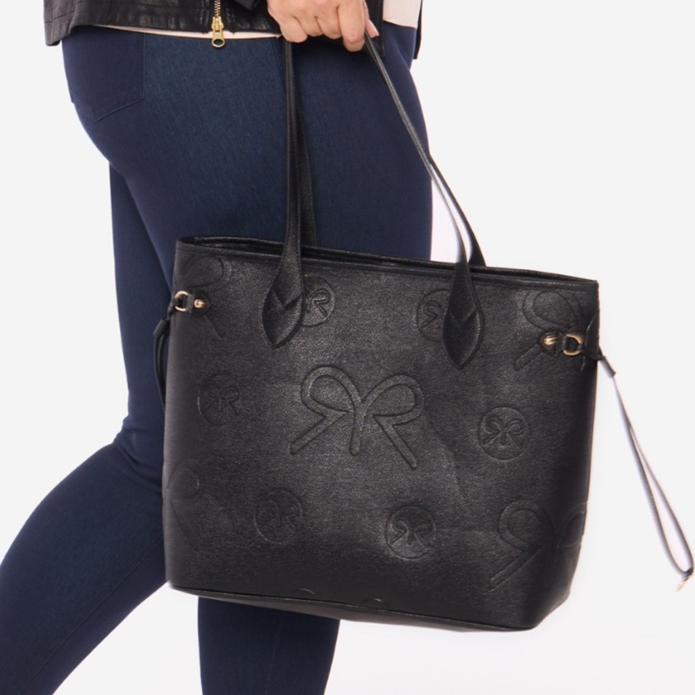 Ruby Ribbon black tote bag - Picture 2 of 5